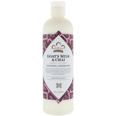 Nubian Heritage, Лосьон для тела, козье молоко и чай, 384 мл (13 fl oz)