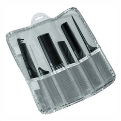 Dewal Набор расчёсок в чехле CO-6137PBT-SI, черный 21097