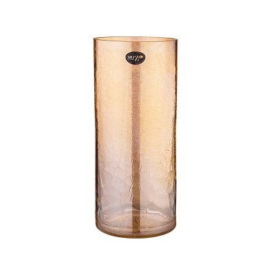 Ваза 14*35см цилиндр, стекло CRACLE AMBER