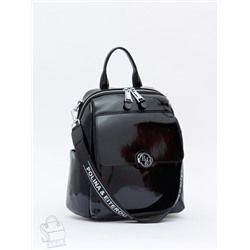 Рюкзак женский кожаный 21023-8 black Polina&Eiterou