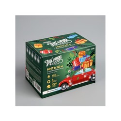 Гирлянда «Нить» 10 м с насадками «Игла», IP20, прозрачная нить, 100 LED, свечение белое, 8 режимов, 220 В