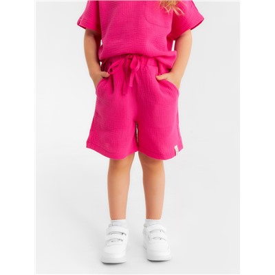 Шорты из муслина для девочек KAFTAN, рост 104 см, розовые