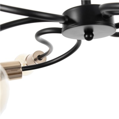 Люстра «Рипли» 8хЕ27 40 Вт черно-золотой 60×60×40 см