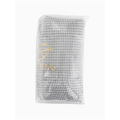 Плед с бахромой «Этель» Waffle, 130×180 см, серый