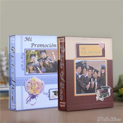 Фотоальбом 320 фото Выпускник 10х15, 15х21, 50 листов / 9005 /уп 16/АКЦИЯ (Синий)