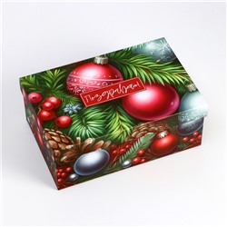 Набор подарочных новогодних коробок 10 в 1 «С новым годом», 32.5×20×12.5 - 12×7×4 см