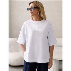 Футболка свободного кроя с авторским принтом