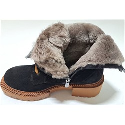 9056 черн Ботинки зима женские (36-40)/6