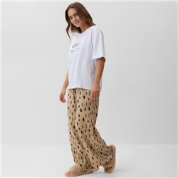 Пижама новогодняя женская (футболка, брюки) KAFTAN «Елки», размер 52-54