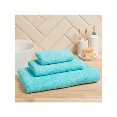 Полотенце махровое «Экономь и Я», 50×90 см, хлопок 100%, голубой