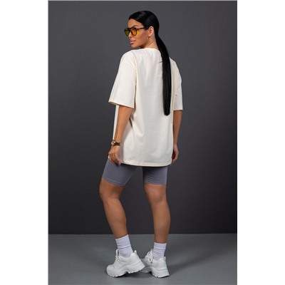 Костюм с велосипедками КЖ009 молочно-серый НАТАЛИ, 1182895