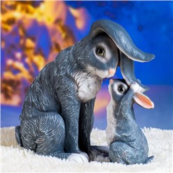 Садовая фигура из полистоуна «Зайчиха и зайчонок», 36×34 см