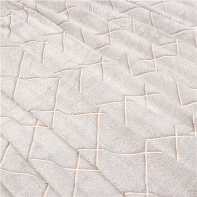 Плед светящийся в темноте «Этель. Ромбы», 180×200 см, серый