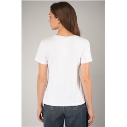 Женская футболка из вискозы с V-вырезом Happyfox