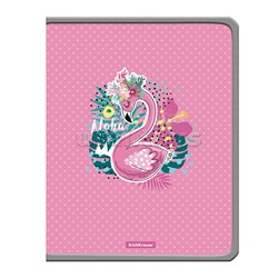 Папка для тетрадей на молнии пластиковая Rose Flamingo, А4