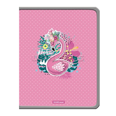 Папка для тетрадей на молнии пластиковая Rose Flamingo, А4