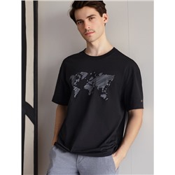 Свободная футболка  с авторским принтом