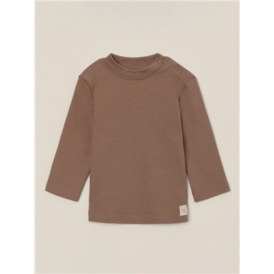 Футболка с длинным рукавом SL HOME, рост 74-80 см, кофейная