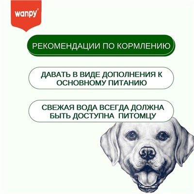 Wanpy Dog Лакомство для собак «Зубные щетки со вкусом курицы» 100 г