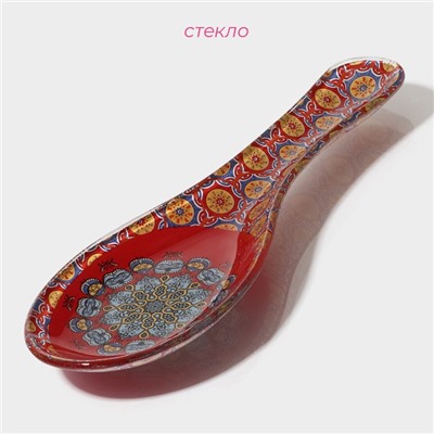 Подставка под ложку Доляна «Крац», 21.5×7.5×1.4 см, стекло
