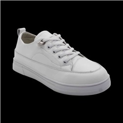 Кроссовки из натуральной кожи 23-586 белые