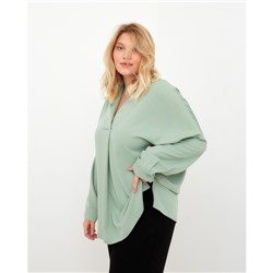 Блузка женская MIST plus-size, размер 52, зелёная