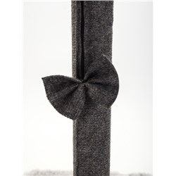 Когтеточка-столбик«Пижон» с игрушкой бантиком 30×30×50 см, серый