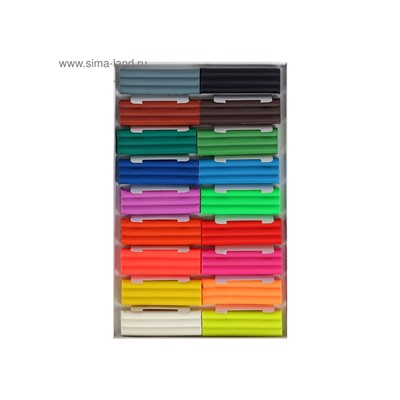 Пластилин мягкий (восковой) Calligrata, 18 цветов, 270 г