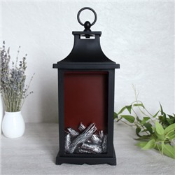 Светильник фонарь настольный Новогодний Камин 30 см / YR1168 /уп 24/от батареек