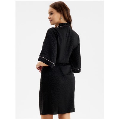 Халат домашний женский KAFTAN Leo black collection, размер 48-50, чёрный