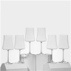 Бокалы для вина Bohemia Crystal «Экстра», 560 мл, набор 6 шт., стекло, прозрачные
