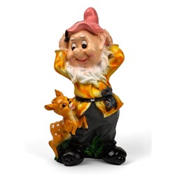 Садовая фигура из полистоуна «Гном с олененком», 50×19×26 см, МИКС