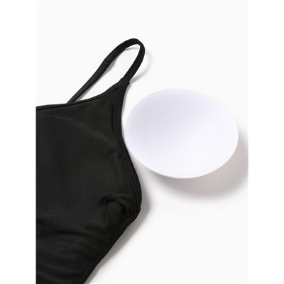 Купальник женский слитный однотонный MINAKU, размер 42, чёрный