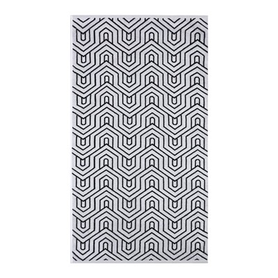 Полотенце махровое Этель Ornament, 70×130 см, 100% хлопок, 420 г/м², чёрно-белое