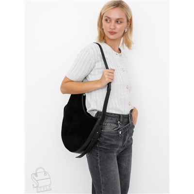 Сумка женская кожаная 1032MF black Polina&Eiterou  в Новосибирске