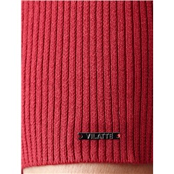 Водолазка тонкой вязки в рубчик из хлопка с нейлоном