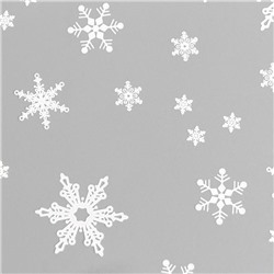 Пленка глянцевая новогодняя «Снежинки», белая, 0.7×8.2 м, 40 мкм, 200 г