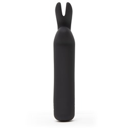 Черная вибропуля с ушками Rechargeable Rabbit Ears Bullet Vibrator
