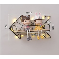 Вешалка настенная с полкой 26×9 см «Стрелка», крючки декоративные, с подсветкой, 5 крючков, чёрная