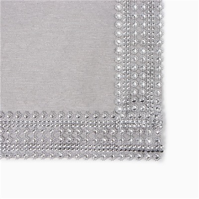 Скатерть Этель со стразами, 85×85 ±5 см, цвет серый, п/э