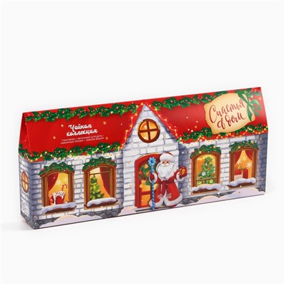 Чай подарочный «Счастья в дом», 4 новогодних вкуса (20 г × 4 шт.)