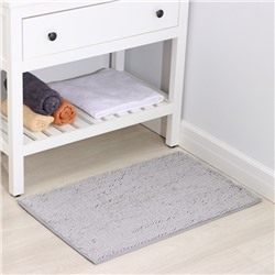 Коврик для дома Доляна «Букли длинные», 50×80 см, длина букли 2 см, светло-серый