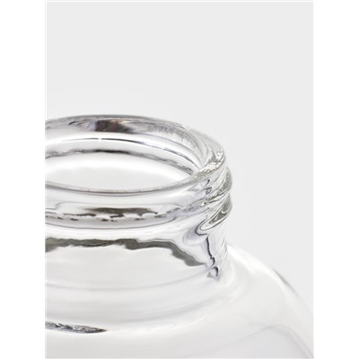 Бутылка для воды, 790 мл, 7.5×23 см, с трубочкой и шкалой времени, стекло, прозрачная