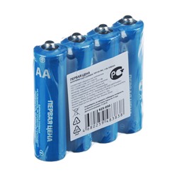 Батарейки Первая цена 4 шт "Super heavy duty" солевые, тип АА