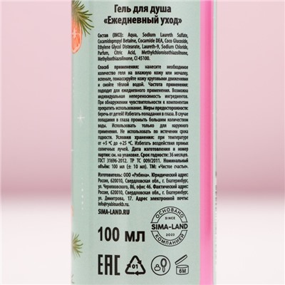 Подарочный набор новогодний «Игристого года»: гель для душа 100 мл и соль для ванны 100 г, Чистое счастье