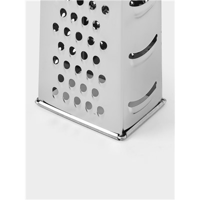 Тёрка четырёхгранная Доляна «Металлик», 9×7×19 см, хромированная