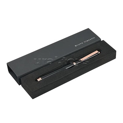 Ручка "Venezia Classico" в подарочном футляре, 1,0 мм, синяя (корпус черный, футляр черный)