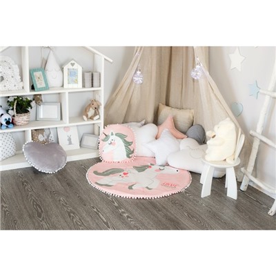 Одеяло-плед "Крошка Я" Единорог 90х90 см, велюр, 100% пэ, синтепон 100г/м2