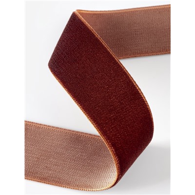 Лента бархатная, 25 мм, 18±1 м, коричневая №119