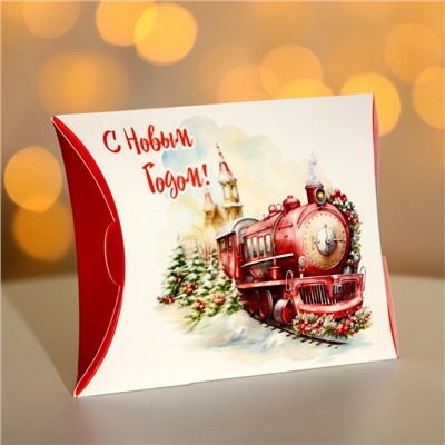 Коробка складная, подарочная новогодняя «С Новым годом» 19×14×4 см